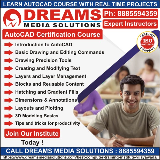 Autocad Training Institute in Vijayawada, Autocad Course in Vijayawada - Dreams Media Solutions Vijayawada Autocad Training Institute in Vijayawada, Autocad Course in Vijayawada - Dreams Media Solutions Vijayawada