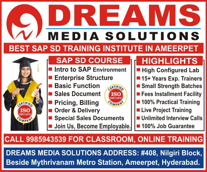 SAP SD Training in Ameerpet Best SAP SD Institute in Hyderabad SAP SD Training in Ameerpet Best SAP SD Institute in Hyderabad